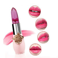 Paymenow Flower Magic Color Discoloration Jelly Lip Stick Professional Make-up Waterproof Long Lasting Moisturize Lipstick Lip Gloss
