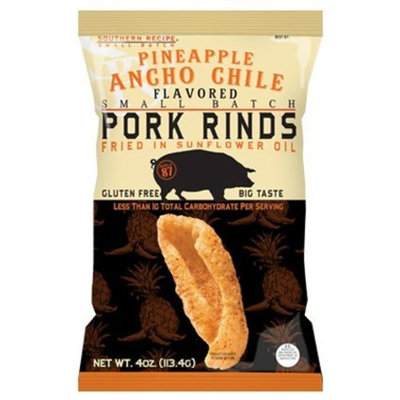 Southern Recipe Gluten Free Pork Rinds Fried in Sunflower Oil 4oz, 2 Pack (Pineapple Ancho Chile)