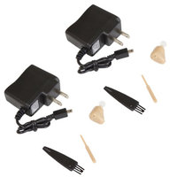 Johnson Smith (Set/2) Micro Bionic Discreet & Lightweight Hearing Assist Amplifier With Carry Case