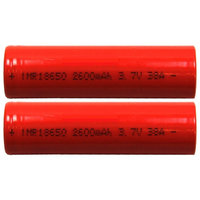 Two (2) IMR 18650 IMR18650 2600mAh Continuous 38A 60A Burst 3.7V Flat Top High Drain Batteies