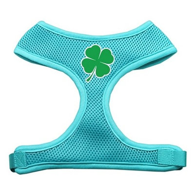 Mirage Pet Products Shamrock Screen Print Soft Mesh Dog Harnesses, Small, Aqua