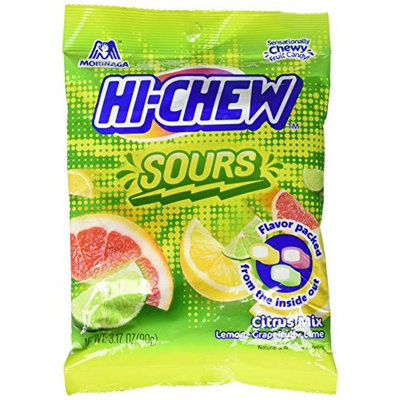 Morinaga Hi-Chew Sours Citrus Mix Lemon, Grapefuit, Lime 90 (Pack of 2)