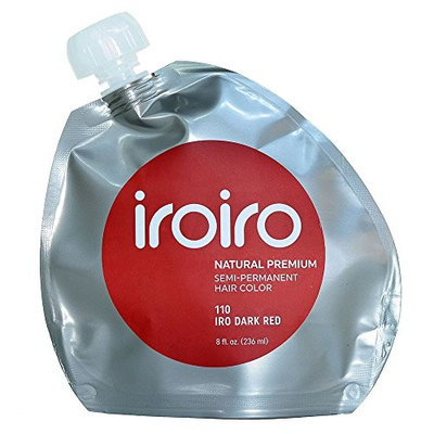 IROIRO Premium Natural Semi-Permanent Hair Color 110 Iro Dark Red (8oz)