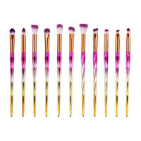 Makeup Brush Set, Iuhan 10 Pieces Professional Makeup Brush Eye Makeup Cosmetics Brush Set, Eyeliner, Eye Shadow, Foundation, Eye Brow, Lip, Powder Liquid Cream Blending Brush