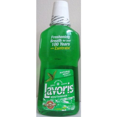 Lavoris Mouthwash Natural Mint Flavor 32 Oz.