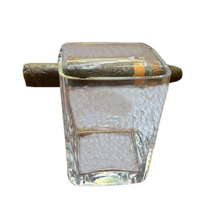 Beautifultracy Creative Whisky Glass with Cigar Holder (Transparent): Health & Personal Care