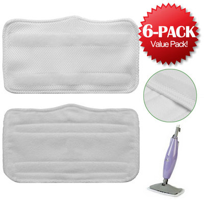 Replacement Microfiber Pads for Euro Pro Shark Steam Mop S3250 S3101 Pack of 6