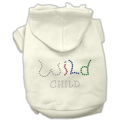 Mirage Pet Products Wild Child Rhinestone Hoodies Cream XXXL(20)