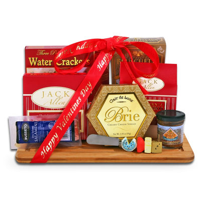 Alder Creek Gift Baskets Valentine Gourmet Gift Board Holiday Gift Set, 9 pc