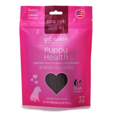 Get Naked Puppy Health Grain Free Dental Chew Sticks, Small 6.2oz