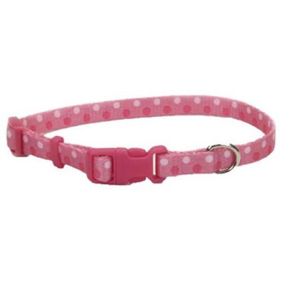 Coastal Pet 06321 A PDT12 38 inch Adjustable Nylon Fashion Collar - Pink Dot