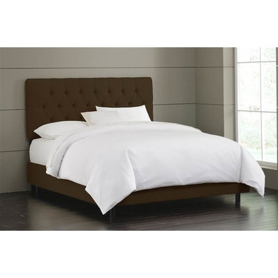 Tufted Bed w Foam Padding in Chocolate (Twin)