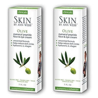 Skin by Ann Webb Unscented Olive Eyeseryl Face & Eye Cream (Pack of 2) with Eyeseryl, Olives, Sorbitol, Algae, Vitagen, Green Tea Extract, Grape Seed, Jojoba Seed Oil and Comfrey, 1 oz