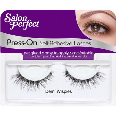 American International Ind Salon Perfect Press-On Self Adhesive Eyelashes, Demi Wispies, 1 pr