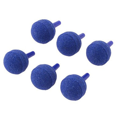 5mm Outlet Blue Air Pump Ball Stone for Fish Tank 6 Pcs