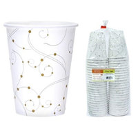 Hanna K Signature 2184652 12 oz Swirls & Pearls Paper Hot-Cold Cup - Pack of 24 & 50 per Pack