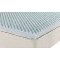 Brooklyn Bedding Ipedic Convoluted 2'' Gel Memory Foam Mattress Topper