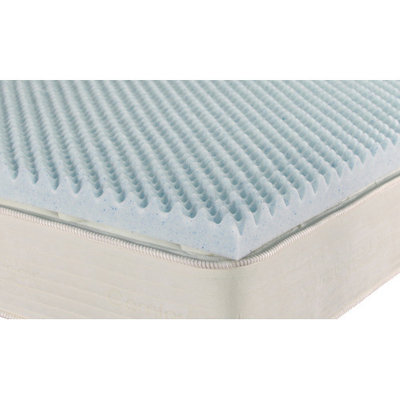 Brooklyn Bedding Ipedic Convoluted 2'' Gel Memory Foam Mattress Topper