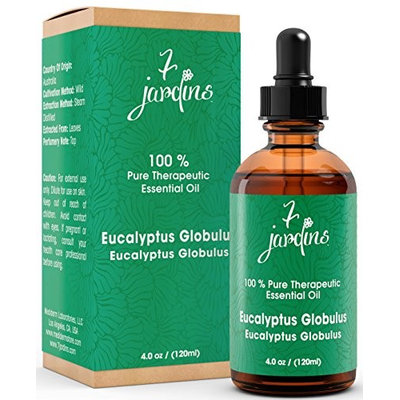 7 Jardins 100% Pure Essential Oil Therapeutic Grade Aromatherapy Eucalyptus 4 oz