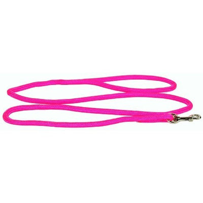 Hamilton 836 HP 5/16-Inch by 4-Foot Round Braided Nylon Dog Lead with Swivel Snap, Hot Pink
