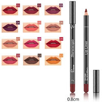 Hunputa 12PCS/Set Fashion Trendy Colors Lip Liner Pencil Waterproof Long Lasting Matte Lipstick Makeup Lip Gloss