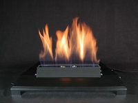 American Fireglass 20 Single Face Black finish Propane Burner with Variable Control