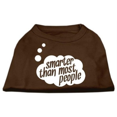 Ahi Smarter then Most People Screen Printed Dog Shirt Brown XXL (18)