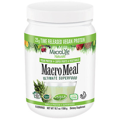 Macrolife Naturals Macro Meal Ultimate Superfood Vegan Vanilla 21.7 oz