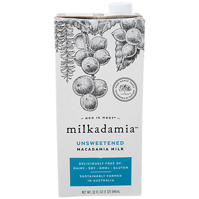 Milkadamia Macadamia Milk, Unsweetened, 32 Fl Oz