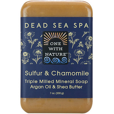 One with Nature 1841683 7 oz Chamomile & Sulfur Bar Soap Case of 6