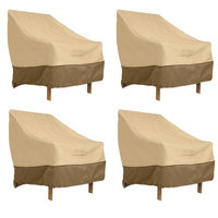 Classic Car Accessories Classic Accessories Veranda Patio Lounge Chair Cover - Durable and Water Resistant Patio Cover, Large, 4-Pack