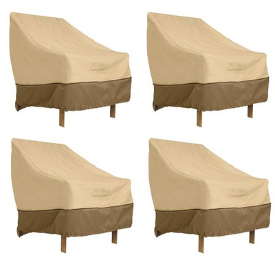 Classic Car Accessories Classic Accessories Veranda Patio Lounge Chair Cover - Durable and Water Resistant Patio Cover, Large, 4-Pack