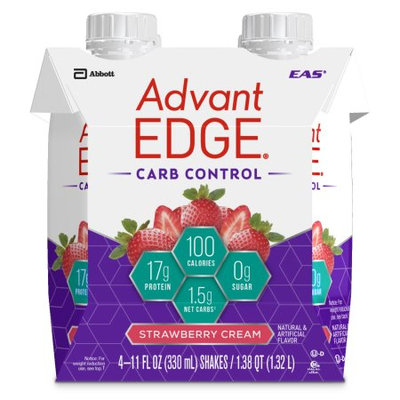 EAS AdvantEdge Pure Milk Protein Shake RTD Strawberry Cream 12 cans