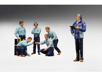 True Scale Miniatures 12AC12 F1 Pit Crew Figures Team Tyrrell 1976 Set of 6 Piece 1-18