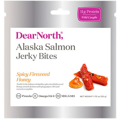 Dear North Alaska Salmon Bites, Spicy Fireweed Honey, 0.14 Lb