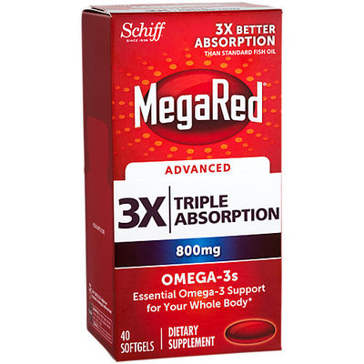 Schiff® MegaRed® Advanced 3x Triple Absorption Omega-3s Dietary Supplement 800mg Softgels 40 ct Box