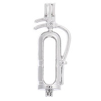 ZEEWELY 6pcs extinguisher Silver plating Bead Cage Locket Pendant - Add Your Own Pearls, Stones, Rock to Cage,Add Perfume and Essential Oils to Create a Scent Fragrance Oil Diffusing Pendant C
