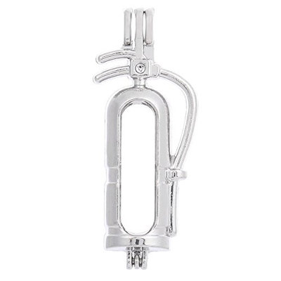 ZEEWELY 6pcs extinguisher Silver plating Bead Cage Locket Pendant - Add Your Own Pearls, Stones, Rock to Cage,Add Perfume and Essential Oils to Create a Scent Fragrance Oil Diffusing Pendant C