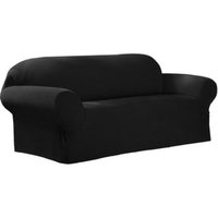 Maytex Stretch Collin 2 Piece Loveseat Furniture Cover Slipcover, Red