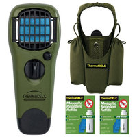 Thermacell Camper's Kit: Mosquito Repellent Appliance Olive Holster 2 Refills