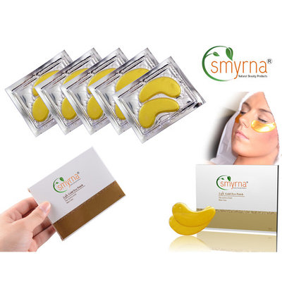 Smyrna 24k Nano Gold Collagen Eye Mask Pads 5 Pairs - Under Eye Patches for Puffiness, Dark Circles and Wrinkles