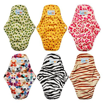 Love My Antibacterial Bamboo fiber Mama Cloth/ Menstrual Pads/ Reusable/ Panty Liners - 6pcs pack