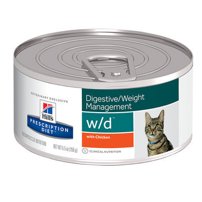 Hills - Feline Prescription Diet Hills Prescription Diet Feline W/D with Chicken Canned