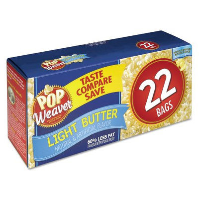 Office Snax, Inc. Office Snax 105511 Microwave Popcorn Light Butter 2.5oz Bag 22/Box