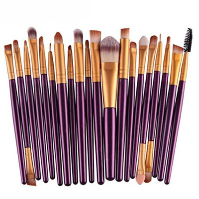 Becoler 20 pcs Makeup Brush Set Beauty Tools for Face Lip Eyes