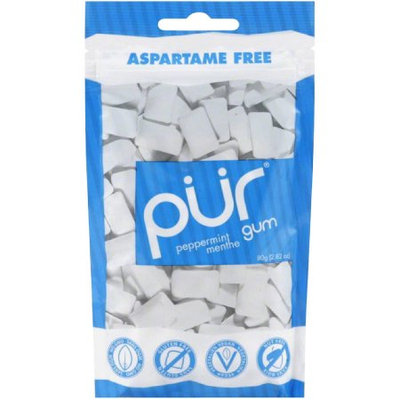 Pur Peppermint Menthe Gum, 57 count, 2.82 oz, (Pack of 4)
