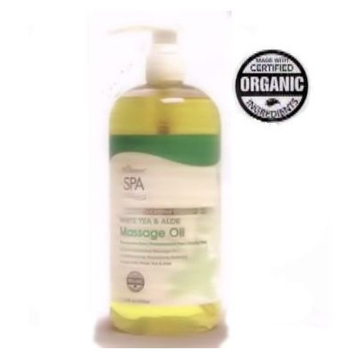 B2 Organic SPA White Tea & Aloe Massage Oil 32 oz. (Pack of 2)