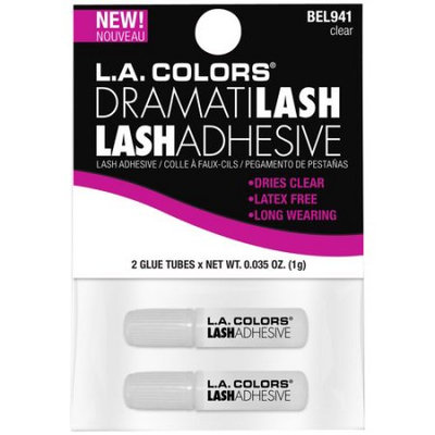 LA Colors Dramatilash Travel Eyelash Adhesive, Clear, 2 Ct