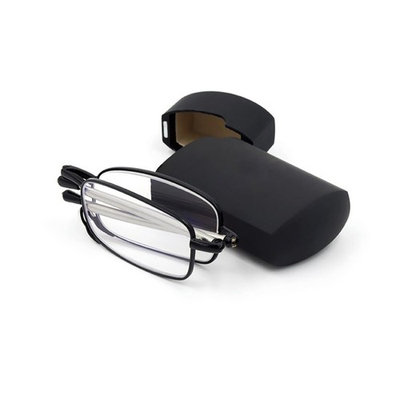 Unisex Compact Pocket Folding Reading Glasses Portable Foldable Magnifying Readers Eyeglasses with Case for Men Women Travel Carrying