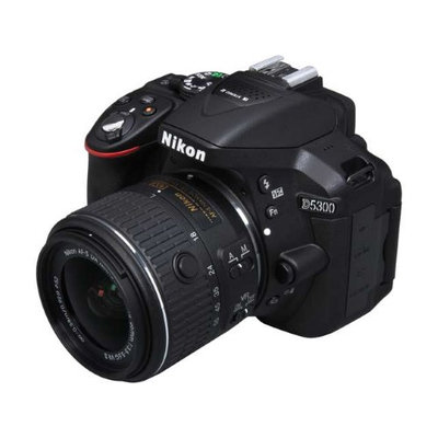 Nikon D5300 DSLR Camera with 18-55mm Lens (Black) + (Pro Tripod/Monopod Kit)
